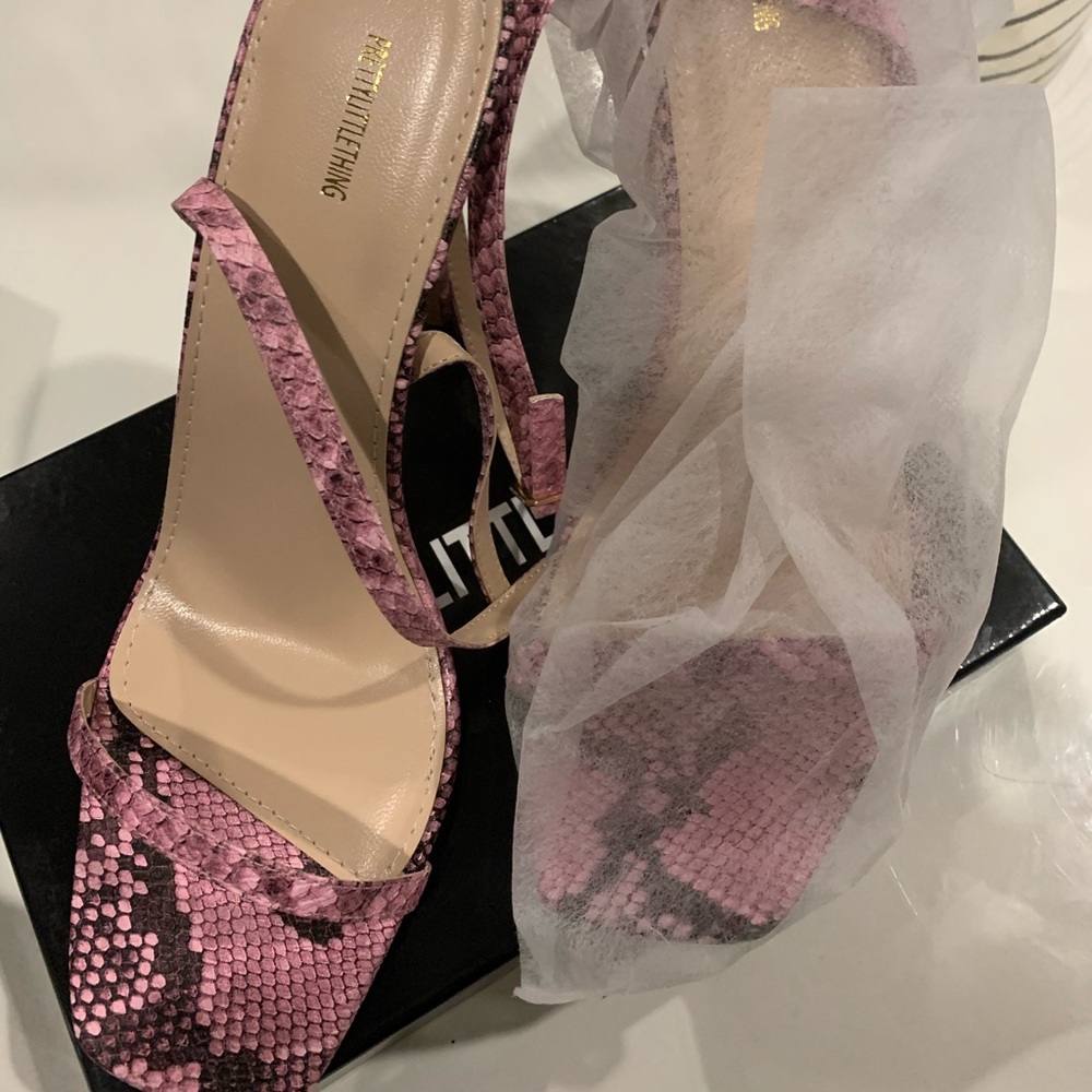 PrettyLittleThingxLittleMix Snakeskin heels